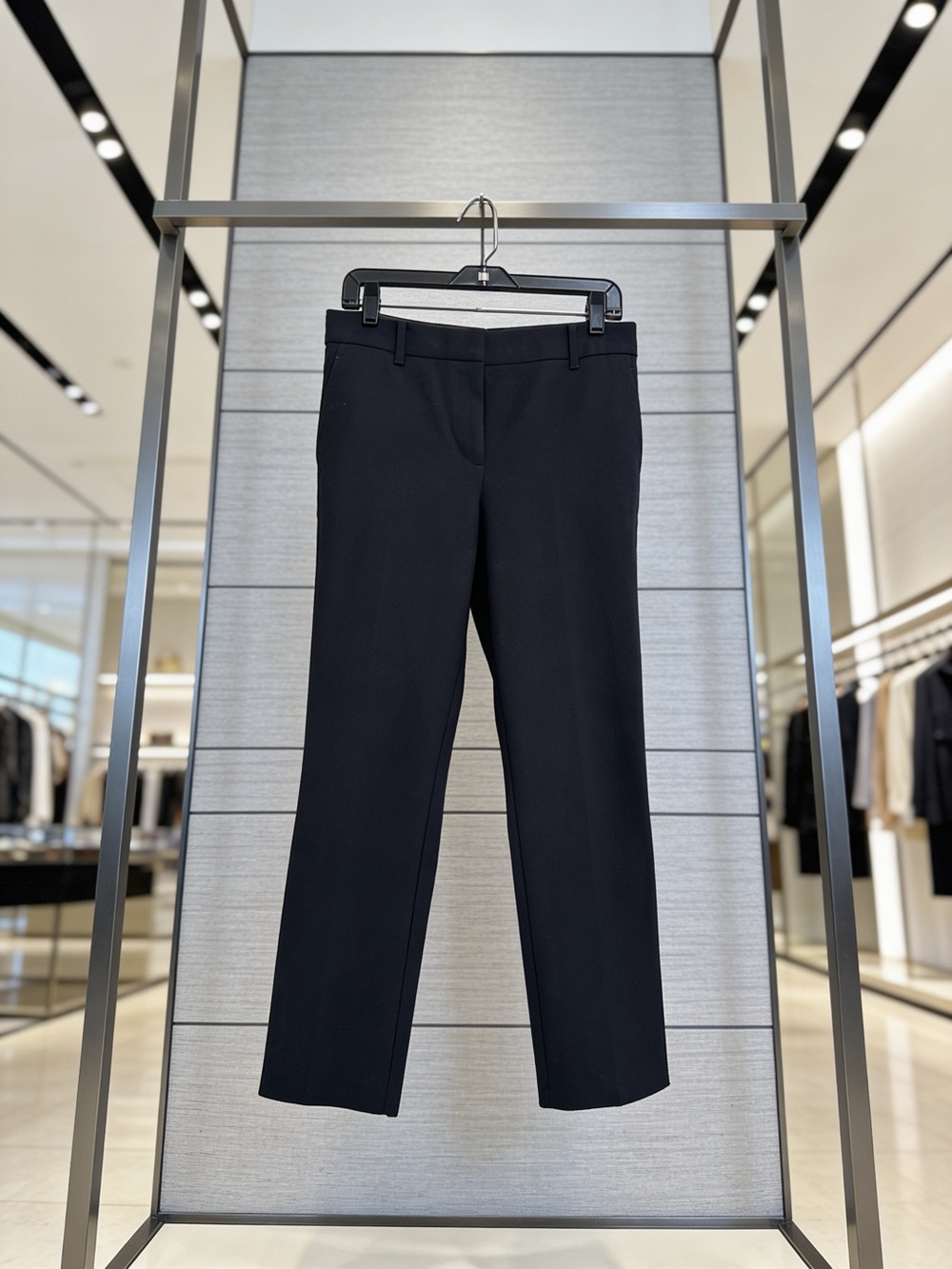 Ann Taylor Black Stretch Straight Leg Career Dress Pants Size 4
